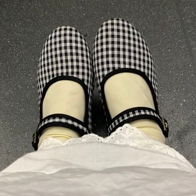 K158 格子瑪麗珍婆仔鞋 買物課 KAIMONOKA 日本 代購 連線 香港 ALL PRODUCTS CLOTHING ON LIVE SHOES 服裝 服飾 鞋