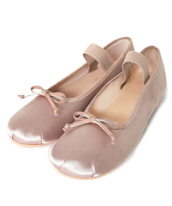K157 緞面小蝴蝶結芭蕾舞鞋 Pink 買物課 KAIMONOKA 日本 代購 連線 香港 ALL PRODUCTS CLOTHING ON LIVE SHOES 服裝 服飾 鞋