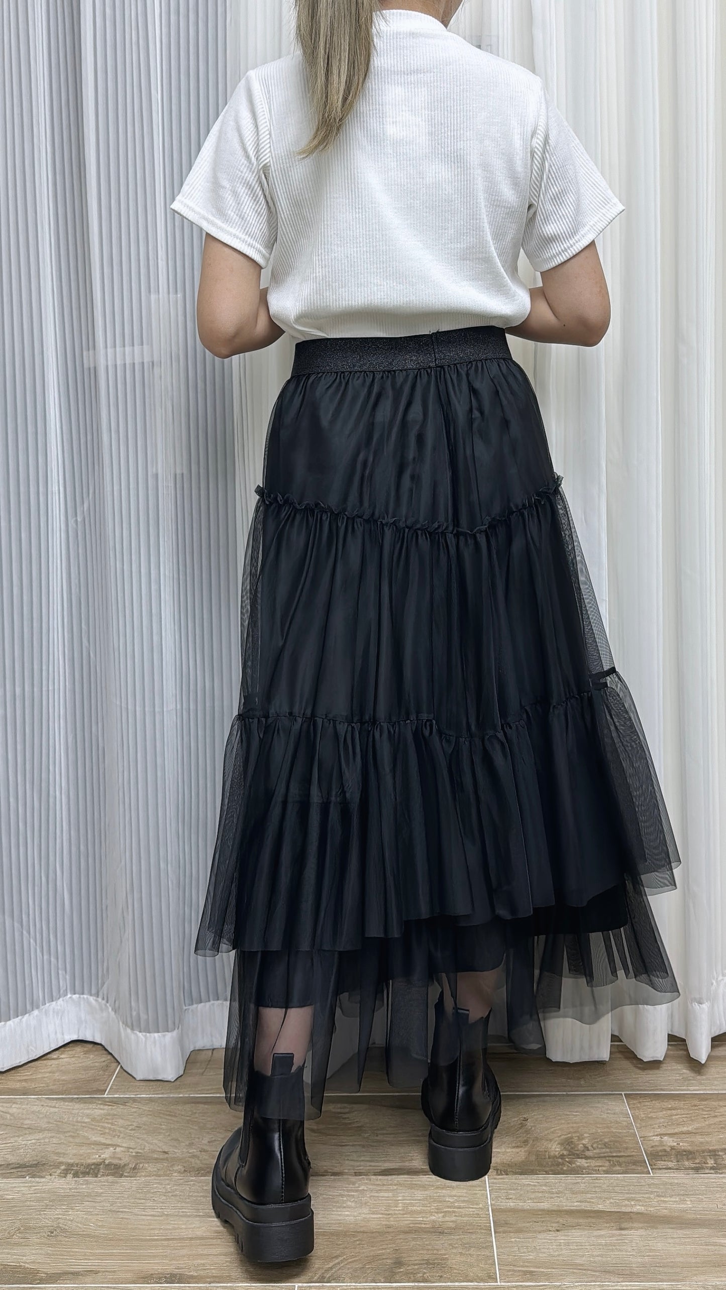 K788 雙層網紗蛋糕裙 買物課 KAIMONOKA 日本 代購 連線 香港 A/W ALL PRODUCTS CLOTHING ON LIVE SKIRT SKIRTS 半截 半截裙 半身 半身裙 服裝 服飾 裙