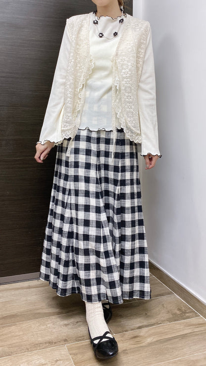 K404 格紋魚尾裙 買物課 KAIMONOKA 日本 代購 連線 香港 A/W ALL PRODUCTS CLOTHING ON LIVE SKIRT SKIRTS 半截 半截裙 半身 半身裙 服裝 服飾 裙