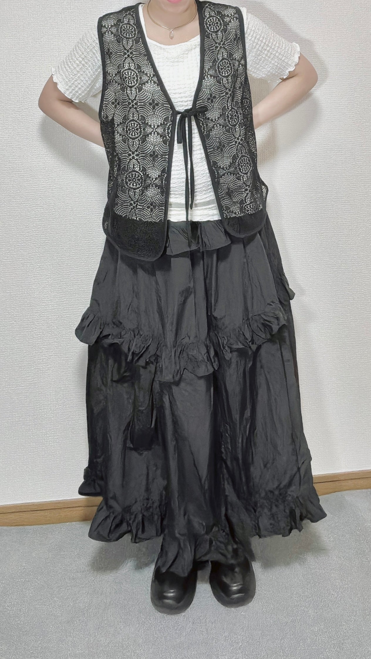 K783 風衣料A型蛋糕裙 買物課 KAIMONOKA 日本 代購 連線 香港 A/W ALL PRODUCTS CLOTHING ON LIVE SKIRT SKIRTS 半截 半截裙 半身 半身裙 服裝 服飾 裙