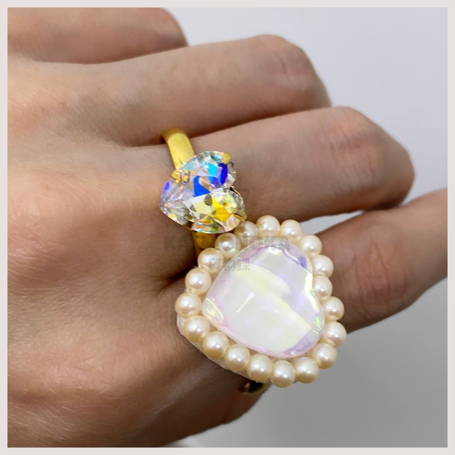 MIMI Pearl Jewelry Heart Ring 買物課 KAIMONOKA 日本 代購 連線 香港 ACCESSORIES HAND MADE HANDMADE JAPAN MADE MADE IN JAPAN MIMI RING RINGS 介指 戒指 手作 手作戒指 手作飾品 手作飾物 手工 日本 日本手作飾品 日本手作飾物 日本製 飾 飾品 飾物 首飾