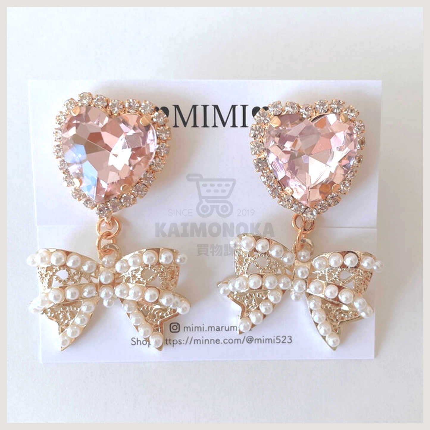 MIMI Pearl Jewelry Heart Butterfly Knot Earrings 買物課 KAIMONOKA 日本 代購 連線 香港 ACCESSORIES ALL PRODUCTS EAR CUFF EAR RING EAR RINGS EARCUFF EARRING EARRINGS HAND MADE HANDMADE JAPAN MADE MADE IN JAPAN 手作 手作耳飾 手作飾品 手作飾物 手工 日本 日本手作飾品 日本手作飾物 日本製 耳夾 耳殼夾 耳殼扣 耳環 耳針 耳飾 耳骨夾 耳骨扣 飾 飾品 飾物 首飾