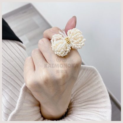 MIMI Pearl Butterfly Ring 買物課 KAIMONOKA 日本 代購 連線 香港 ACCESSORIES HAND MADE HANDMADE JAPAN MADE MADE IN JAPAN MIMI RING RINGS 介指 戒指 手作 手作戒指 手作飾品 手作飾物 手工 日本 日本手作飾品 日本手作飾物 日本製 飾 飾品 飾物 首飾