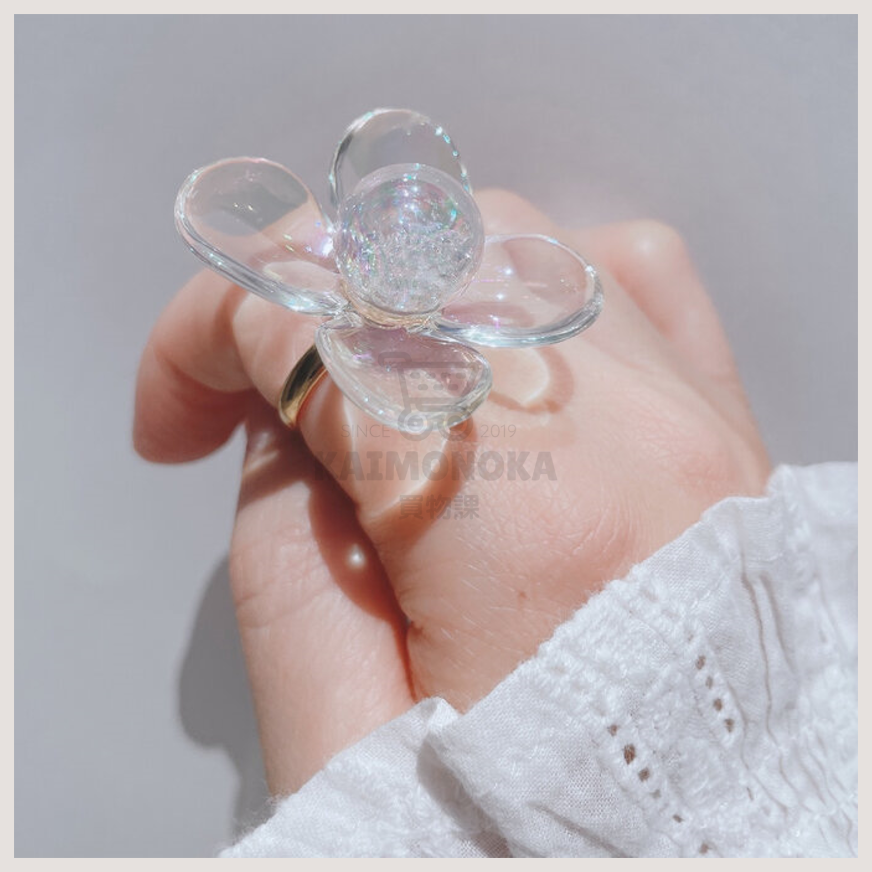 MIMI Mermaid Flower Ring 買物課 KAIMONOKA 日本 代購 連線 香港 ACCESSORIES HAND MADE HANDMADE JAPAN MADE MADE IN JAPAN MIMI RING RINGS 介指 戒指 手作 手作戒指 手作飾品 手作飾物 手工 日本 日本手作飾品 日本手作飾物 日本製 飾 飾品 飾物 首飾