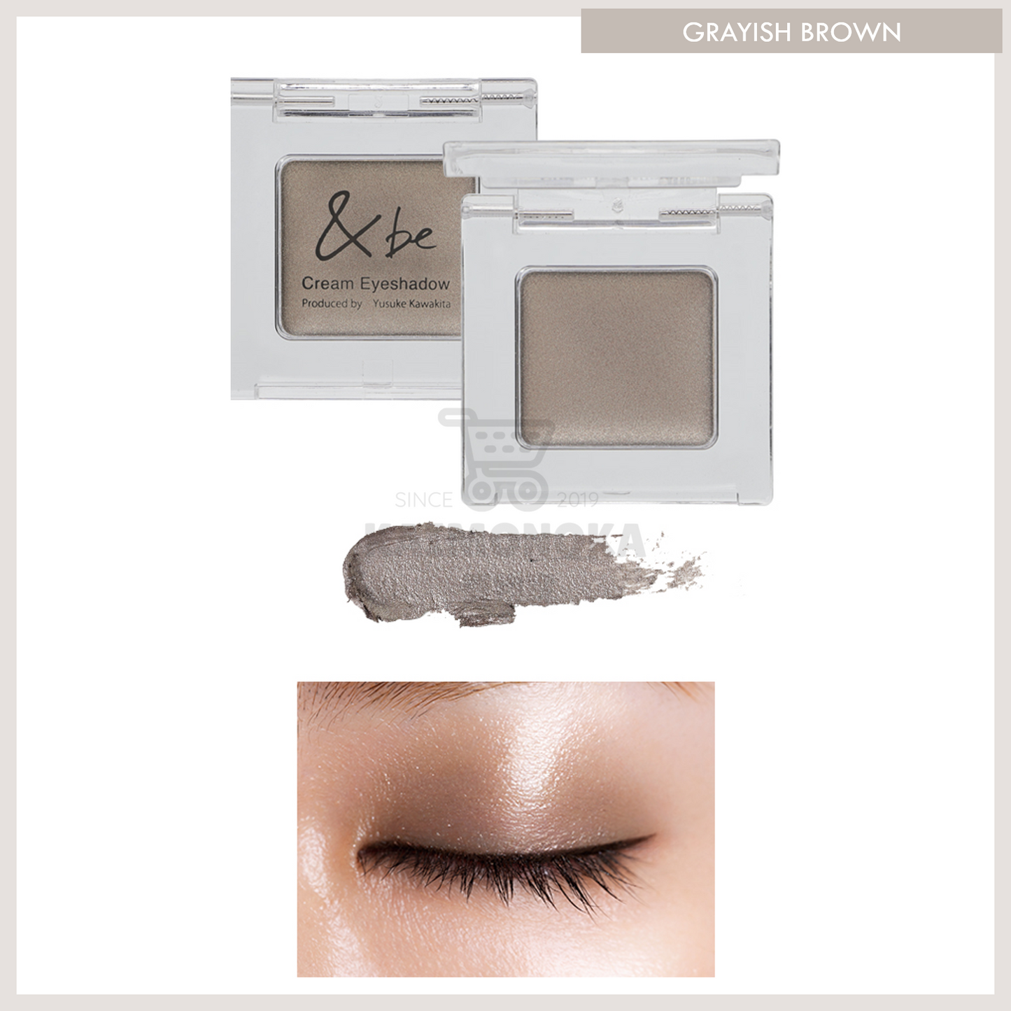 &BE Cream Eyeshadow 眼影膏 Grayish Brown 預約 買物課 KAIMONOKA 日本 代購 連線 香港 &BE 2022-11 ALL PRODUCTS AND BE ANDBE EYE SHADOW EYESHADOW MAKEUP 河北裕介 眼影