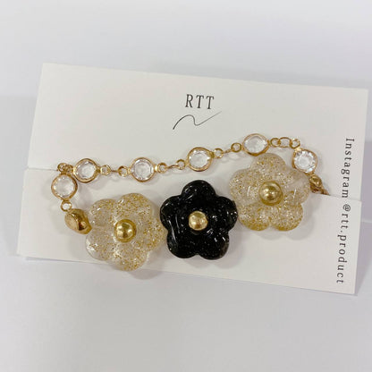 RTT 2Way Necklace Bracelet 花花 兩用 頸鍊 手鍊 Glitter Black 預約．手作需時二至四週 買物課 KAIMONOKA 日本 代購 連線 香港 ALL PRODUCTS BRACELET BRACELETS HAND MADE HANDMADE JAPAN MADE MADE IN JAPAN NECKLACE NECKLACES RTT WITCH ME 手作 手作手鍊 手作頸鍊 手作飾品 手作飾物 手工 日本 日本手作飾品 日本手作飾物 日本製 項鍊 項鏈 頸鍊 頸鏈 飾 飾品 飾物 首飾