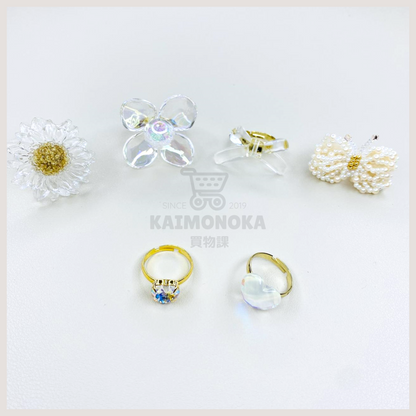 MIMI Mermaid Flower Ring 買物課 KAIMONOKA 日本 代購 連線 香港 ACCESSORIES HAND MADE HANDMADE JAPAN MADE MADE IN JAPAN MIMI RING RINGS 介指 戒指 手作 手作戒指 手作飾品 手作飾物 手工 日本 日本手作飾品 日本手作飾物 日本製 飾 飾品 飾物 首飾