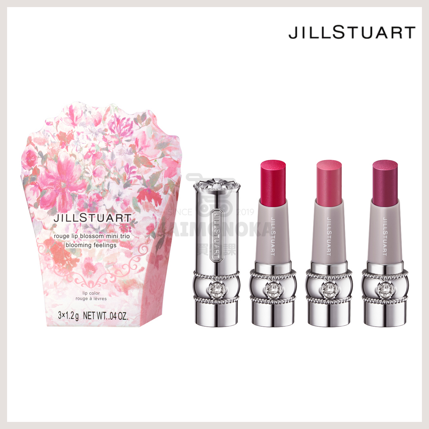 ★聖誕限量 JILL STUART Rouge Lip Blossom Mini Trio Blooming Feelings 1.2g×3 預約．日本2022年12月2日發售 買物課 KAIMONOKA 日本 代購 連線 香港 2022 2022-09 ALL PRODUCTS CHRISTMAS JILL JILL STUART JILL STUART BEAUTY JILLSTUART JILLSTUART BEAUTY LIP LIP STICK LIPS LIPS STICK LIPSSTICK LIPSTICK MAKEUP STUART 唇 唇膏