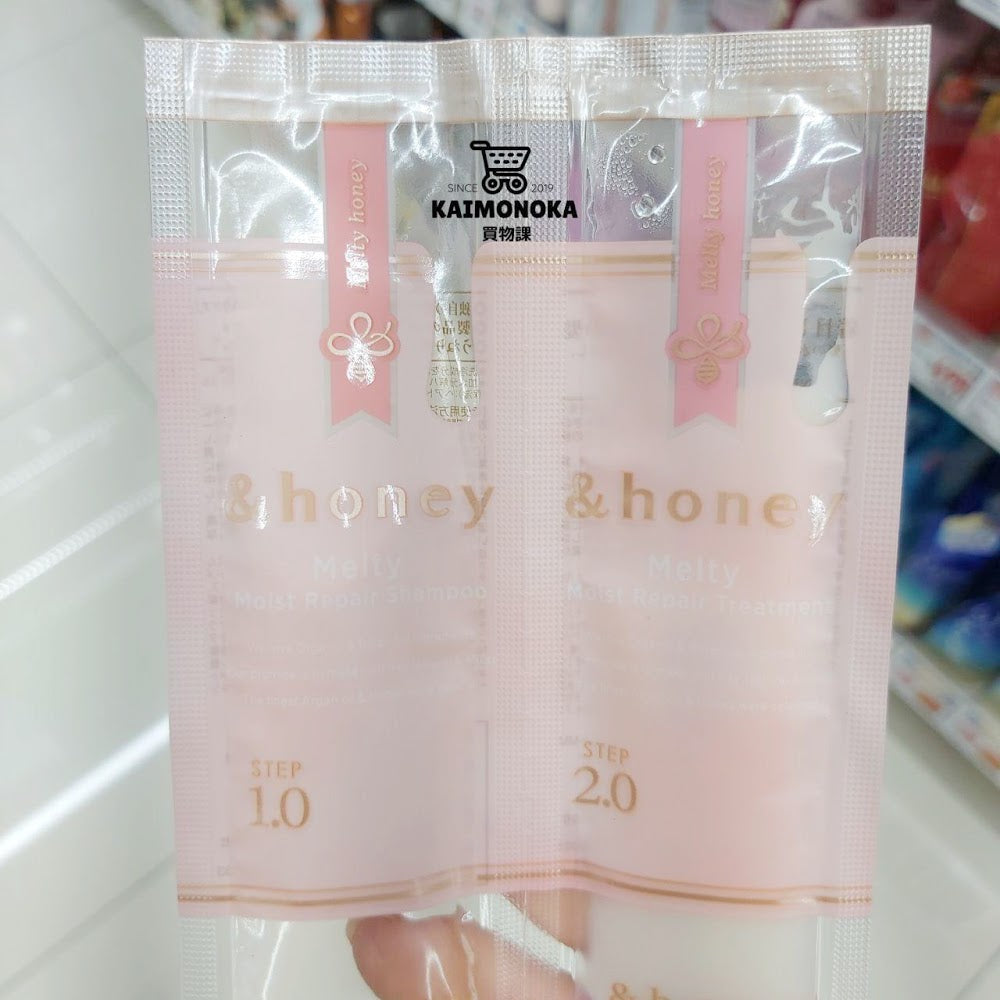 &HONEY Melty Moist Repair 洗護試用裝 買物課 KAIMONOKA 日本 代購 連線 香港 &HONEY ALL PRODUCTS CONDITIONER HAIR HAIR CARE SHAMPOO TESTER 洗頭 洗頭水 洗髮 試用 護髮 護髮素 頭髮