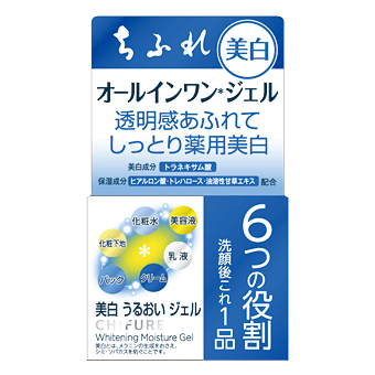 CHIFURE All In One Whitening Moisture Gel 六合一亮白美肌保濕凝霜 買物課 KAIMONOKA 日本 代購 連線 香港 ALCOHOL FREE ALL PRODUCTS CHIFURE MOISTURIZERS NO ALCOHOL NON-ALCOHOL NON-ALCOHOLIC SKIN CARE 無酒精