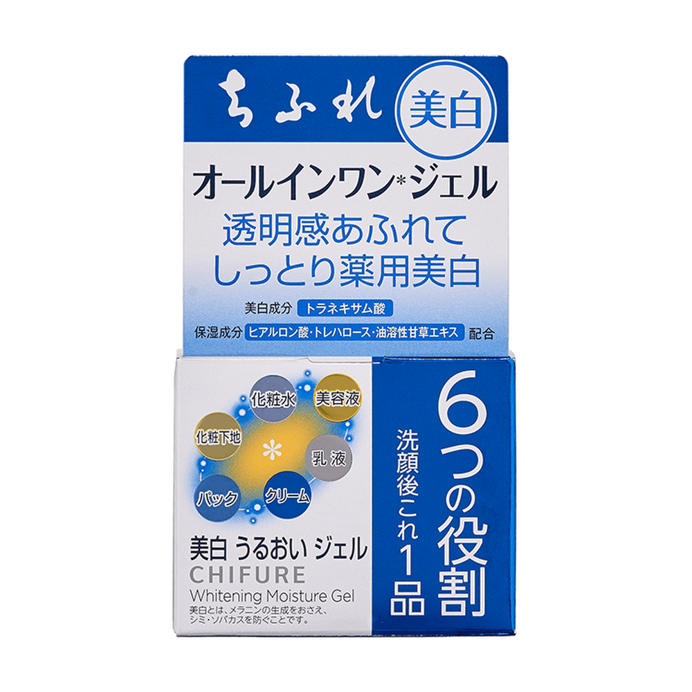 CHIFURE All In One Whitening Moisture Gel 六合一亮白美肌保濕凝霜 買物課 KAIMONOKA 日本 代購 連線 香港 ALCOHOL FREE ALL PRODUCTS CHIFURE MOISTURIZERS NO ALCOHOL NON-ALCOHOL NON-ALCOHOLIC SKIN CARE 無酒精