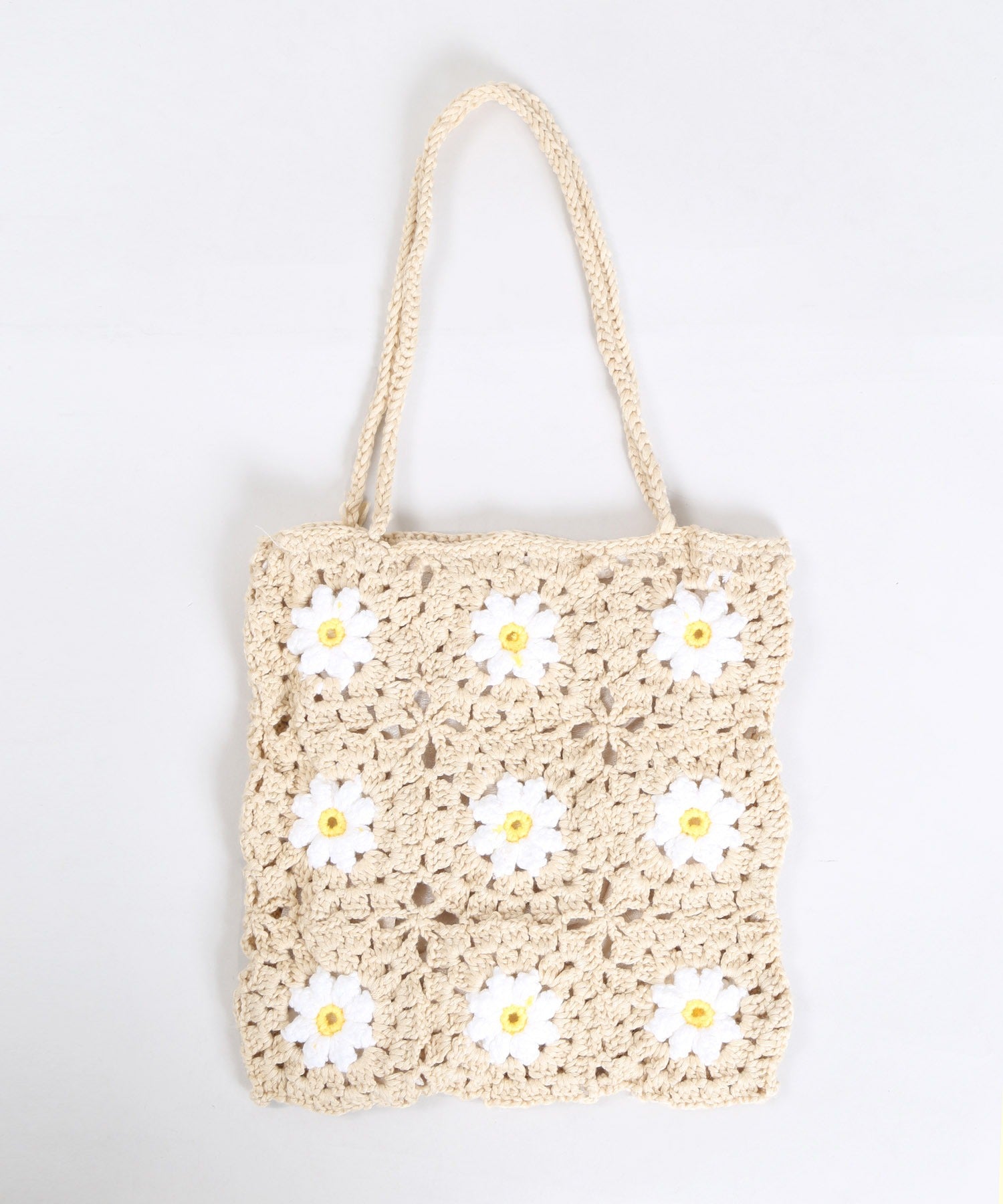 Flower Crochet 花花針織袋子 買物課 KAIMONOKA 日本 代購 連線 香港 ACCESSORIES ALL PRODUCTS BAGS WEGO 袋