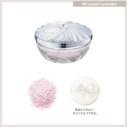 JILL STUART Glow In Oil Loose Powder 02 Lucent Lavender 15g 買物課 KAIMONOKA 日本 代購 連線 香港 ALL PRODUCTS JILL JILL STUART JILL STUART BEAUTY JILLSTUART JILLSTUART BEAUTY LOOSE POWDER MAKEUP 定妝 碎粉 蜜粉