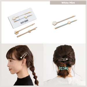 MARY QUANT Matte Epo Daisy Hair Pin Set Bordeaux Gold 買物課 KAIMONOKA 日本 代購 連線 香港 ACCESSORIES ALL PRODUCTS HAIR ACCESSORIES MARY MARY QUANT QUANT 瑪莉官