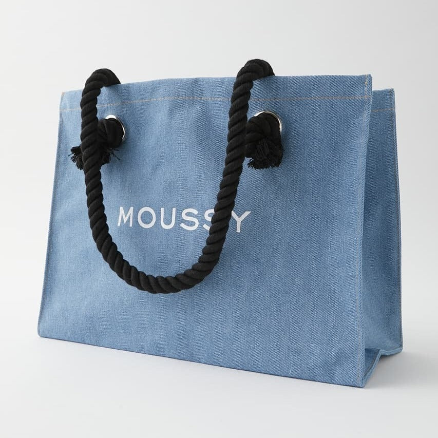 MOUSSY Denim Shopper Bag H26×W36×15cm 買物課 KAIMONOKA 日本 代購 連線 香港 ACCESSORIES ALL PRODUCTS BAGS DENIM JEANS MOUSSY 牛仔 袋