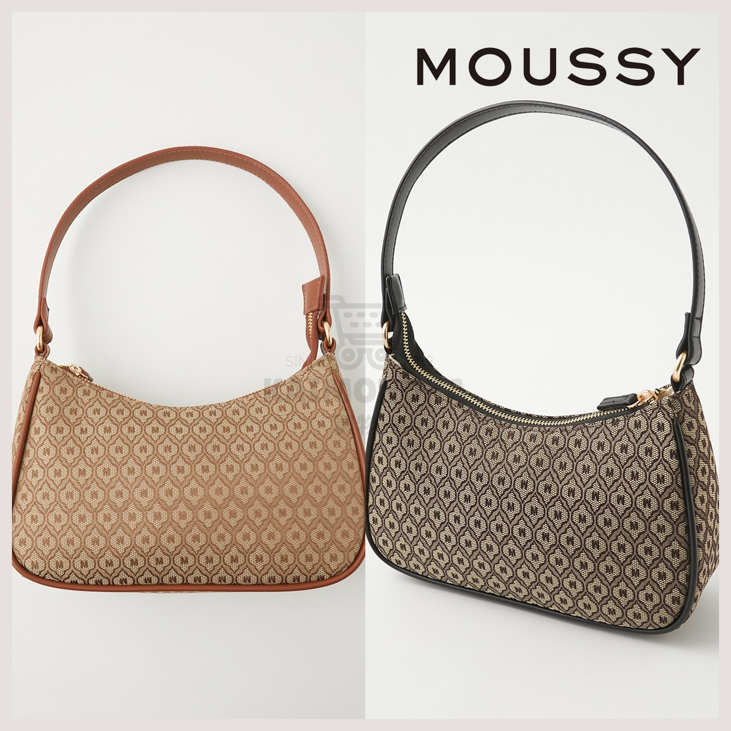 MOUSSY Monogram Mini Hobo Bag 買物課 KAIMONOKA 日本 代購 連線 香港 010FSS51-1560 ACCESSORIES ALL PRODUCTS BAG BAGS MINI MONOGRAM MOUSSY 包 復古 背包 袋