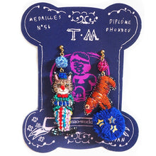 將圖片載入圖庫檢視器 TAMAO WORLD Embroidery Earrings Circus Cat &amp; Bear 買物課 KAIMONOKA 日本 代購 連線 香港 ACCESSORIES BEAR BEARS CAT CATS CLIP EAR RING EAR RINGS EARRING EARRINGS LIMITED EDITION MUSHROOM PIERCE PIN TAMAO WORLD 啤 喵 夾 熊 耳環 貓 針

