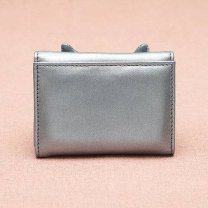 TAMAO WORLD Sheep Leather Embroidery Cat Mini Wallet Silver Cat Silver 買物課 KAIMONOKA 日本 代購 連線 香港 ACCESSORIES CAT CATS LIMITED EDITION MUSHROOM TAMAO WALLETS WORLD 喵 貓 財布 銀包 錢包