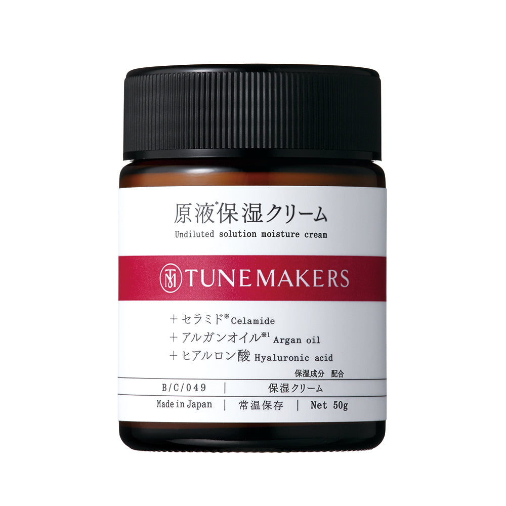 TUNEMAKERS 原液保濕乳霜（乾燥） Undiluted Solution Moisture Cream 50g 買物課 KAIMONOKA 日本 代購 連線 香港 ACID ALL PRODUCTS ARGAN OIL CERAMIDE COLLAGEN CREAM EXTRACT HYALURONAN HYALURONIC JAPAN MIJ MOISTURE MOISTURIZERS SERUM SKIN CARE SOLUTION SQUALENE TUNEMAKERS UNDILUTED 原液 摩洛哥堅果油 日本 玻尿酸 神經酰胺 神經醯胺 精華 膠原蛋白 角鯊烯 透明質酸 限時優惠