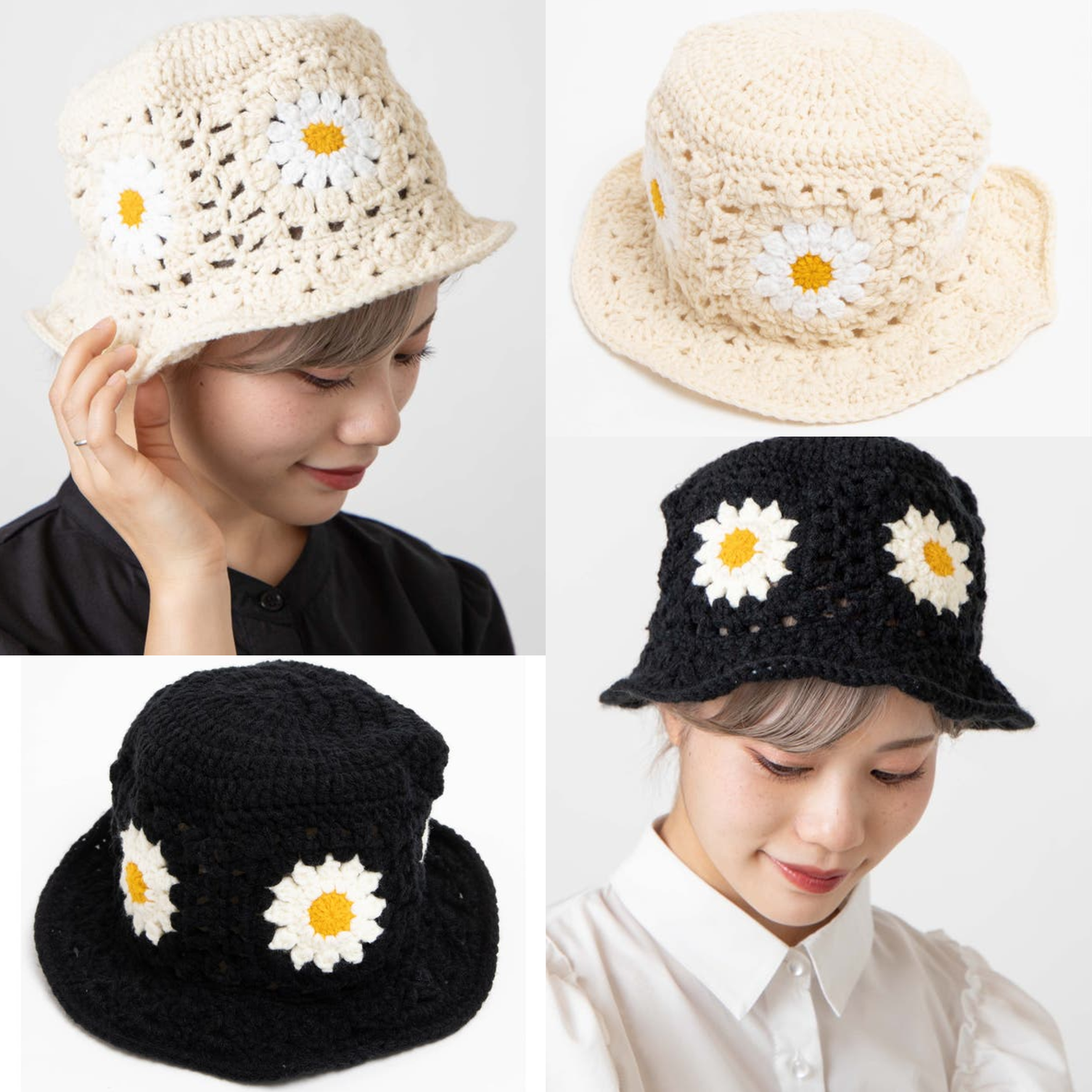 WEGO 針織花花帽子 買物課 KAIMONOKA 日本 代購 連線 香港 ACCESSORIES ALL PRODUCTS HATS WEGO 帽