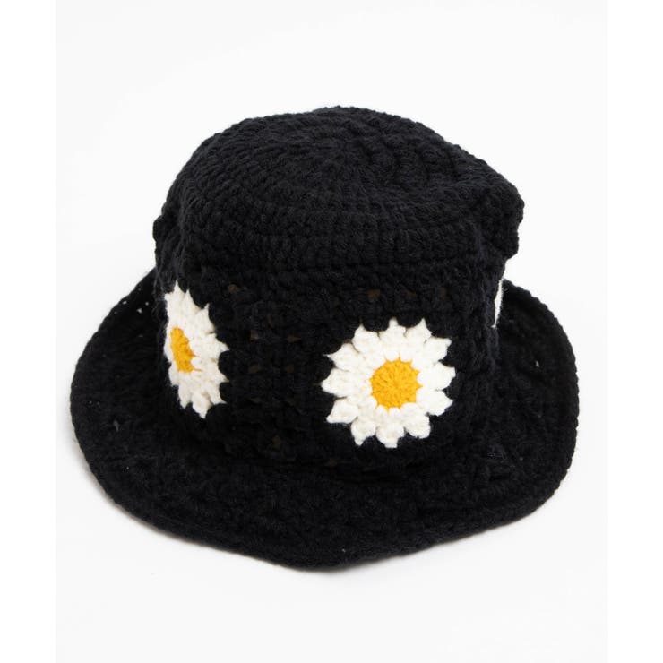 WEGO 針織花花帽子 Black 買物課 KAIMONOKA 日本 代購 連線 香港 ACCESSORIES ALL PRODUCTS HATS WEGO 帽